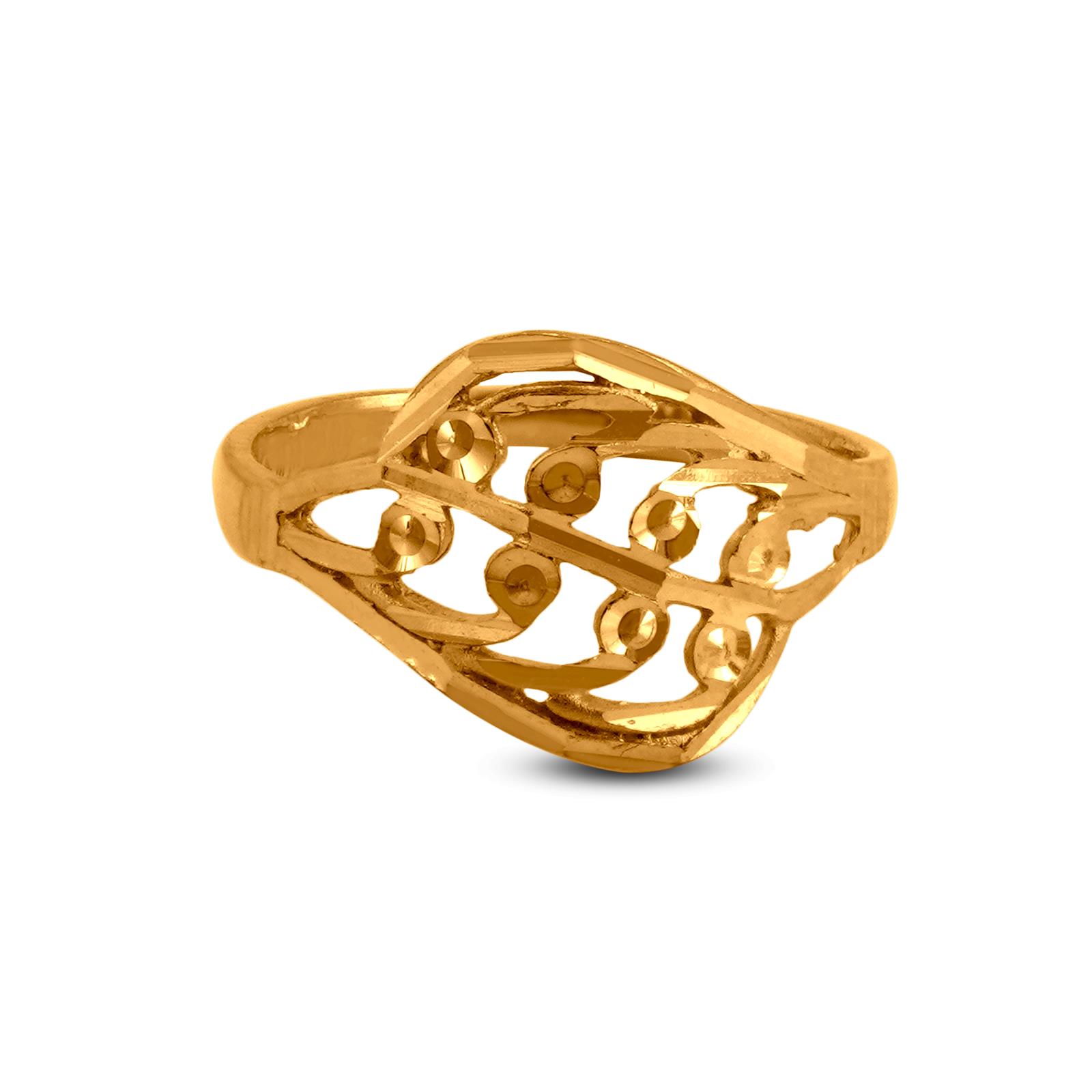 22K Mens fancy Gold Ring - AjRi58183 - 22Kt Gold Men's Ring with linear  design & frost finish.