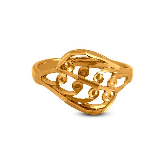 Center Design Vine Ring In 22K Gold
