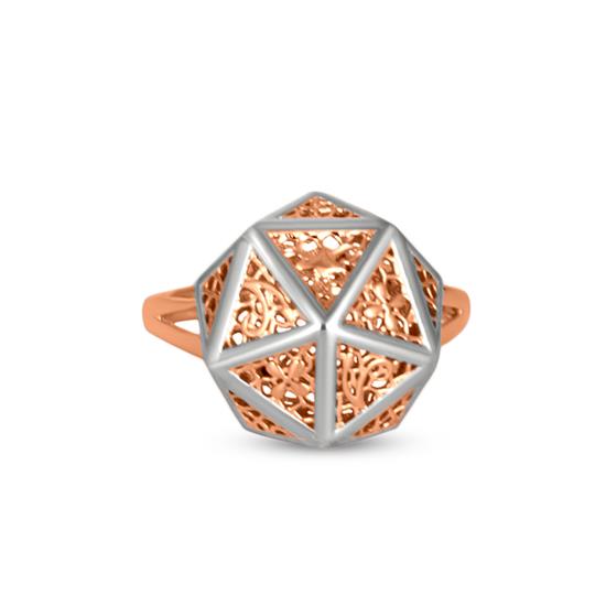 Geometrical Ring In 14K Rose Gold