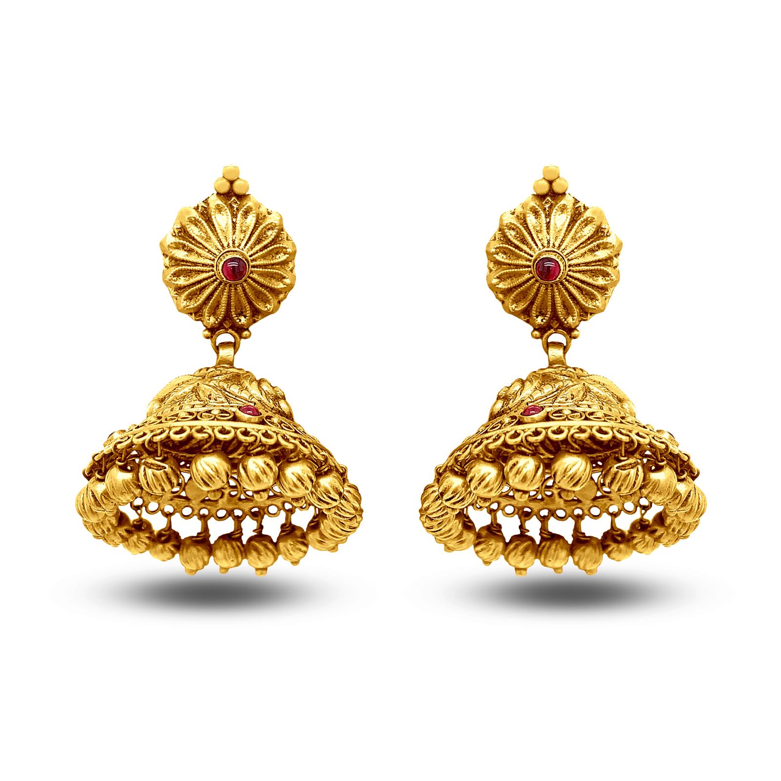 Latest 22k Gold Drop Earrings Designs with Price | BISGold.com