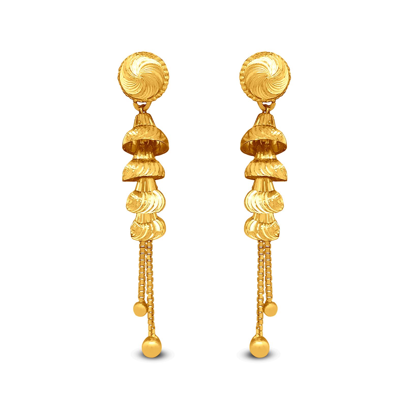 Senco Gold jewellery  Buy Senco 22K Yellow Gold Leaf Decor Gold Drop  Earrings Online  Nykaa Fashion