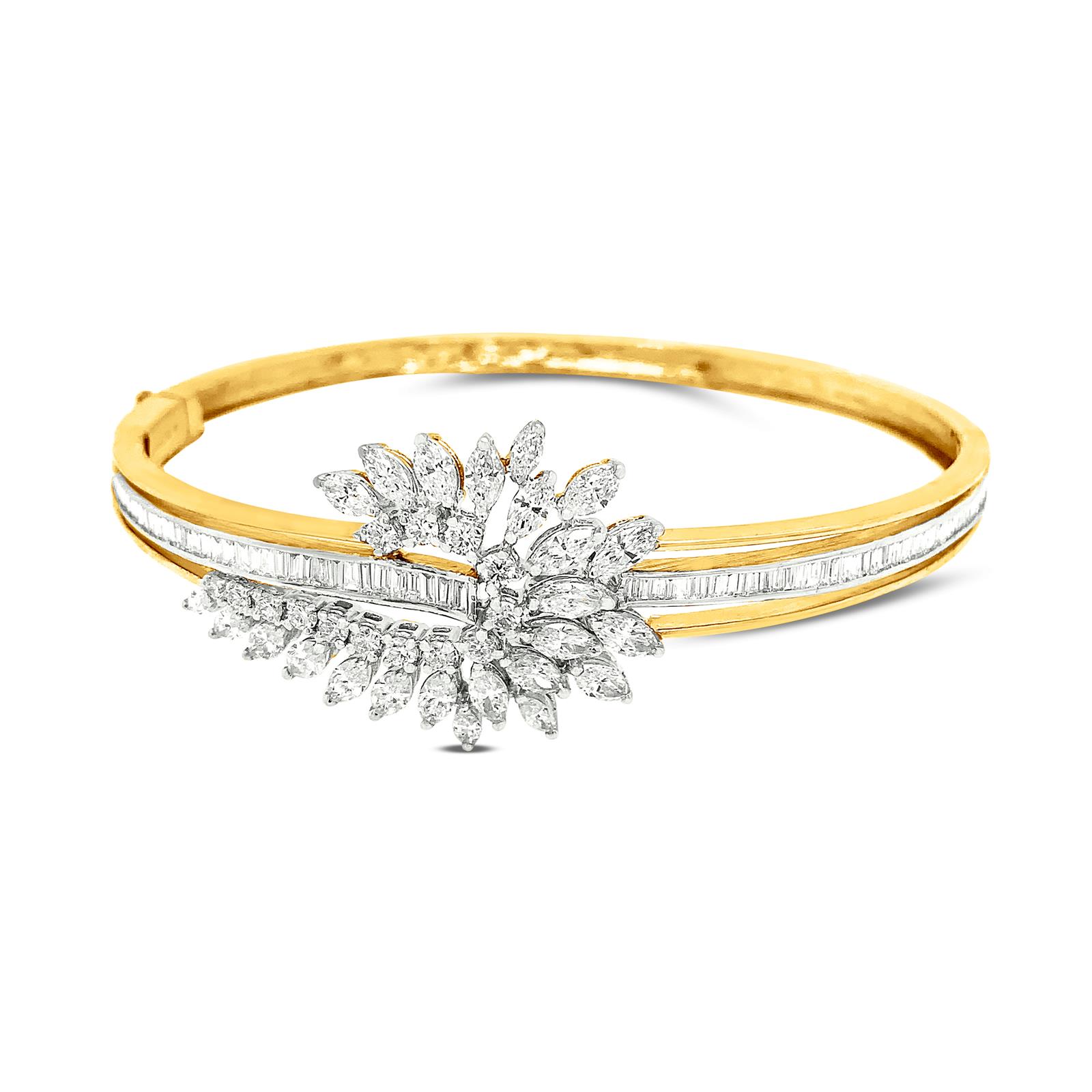Diamond Briolette & Taviz 18k White Gold Bracelet – Panim Creations