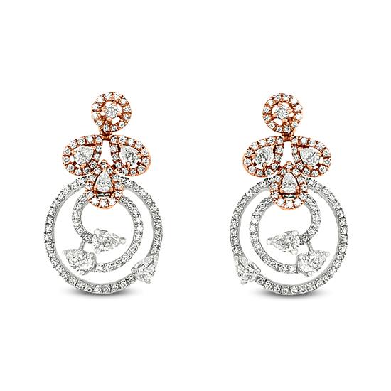 18K Double Line Border Diamond Earring | Pachchigar Jewellers (Ashokbhai)