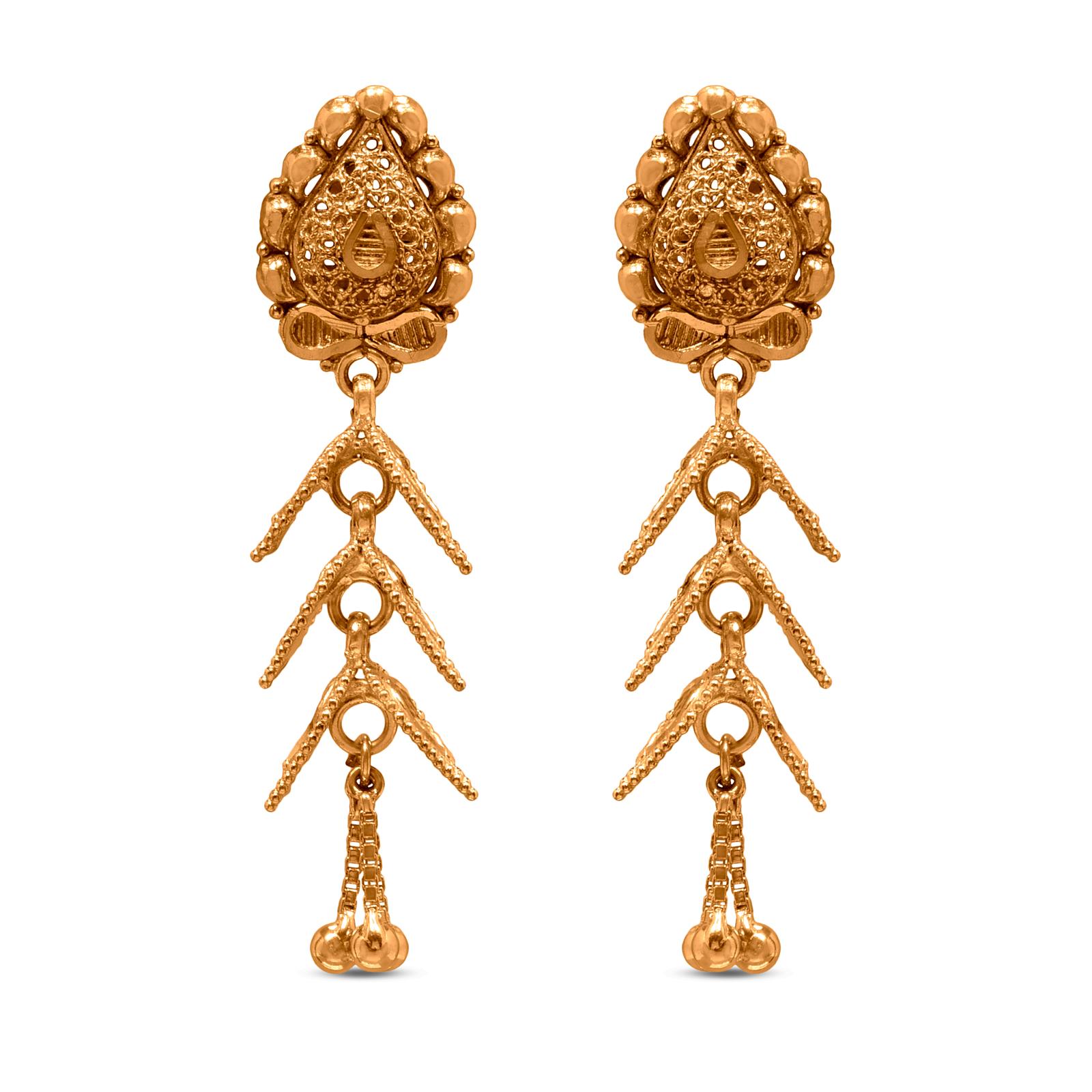 Buy 22Kt Gold Signity Buttalu Earrings 82VH9974 Online from Vaibhav  Jewellers