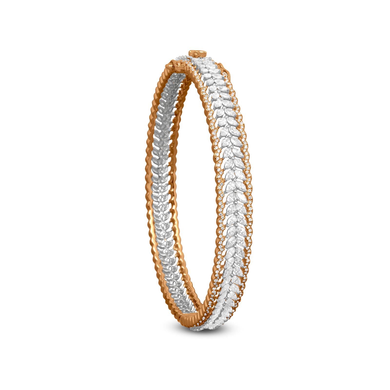 Italian Flexible Bracelet 18k Gold with Diamonds | LaNae Fine Jewelry