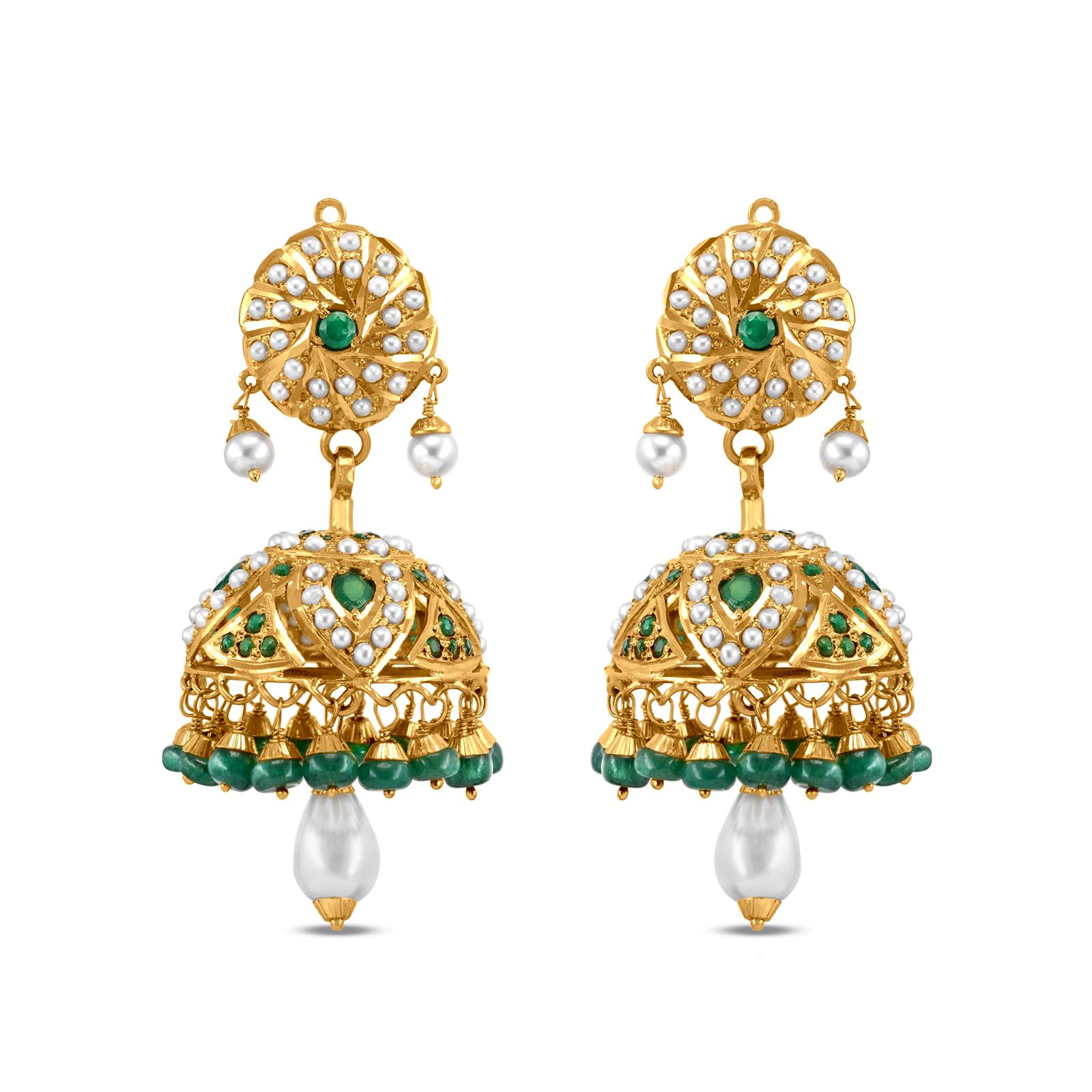 Buy Vaibhav Jewellers 22K Gold Ruby Jhumkas 76VG4097 Online from Vaibhav  Jewellers