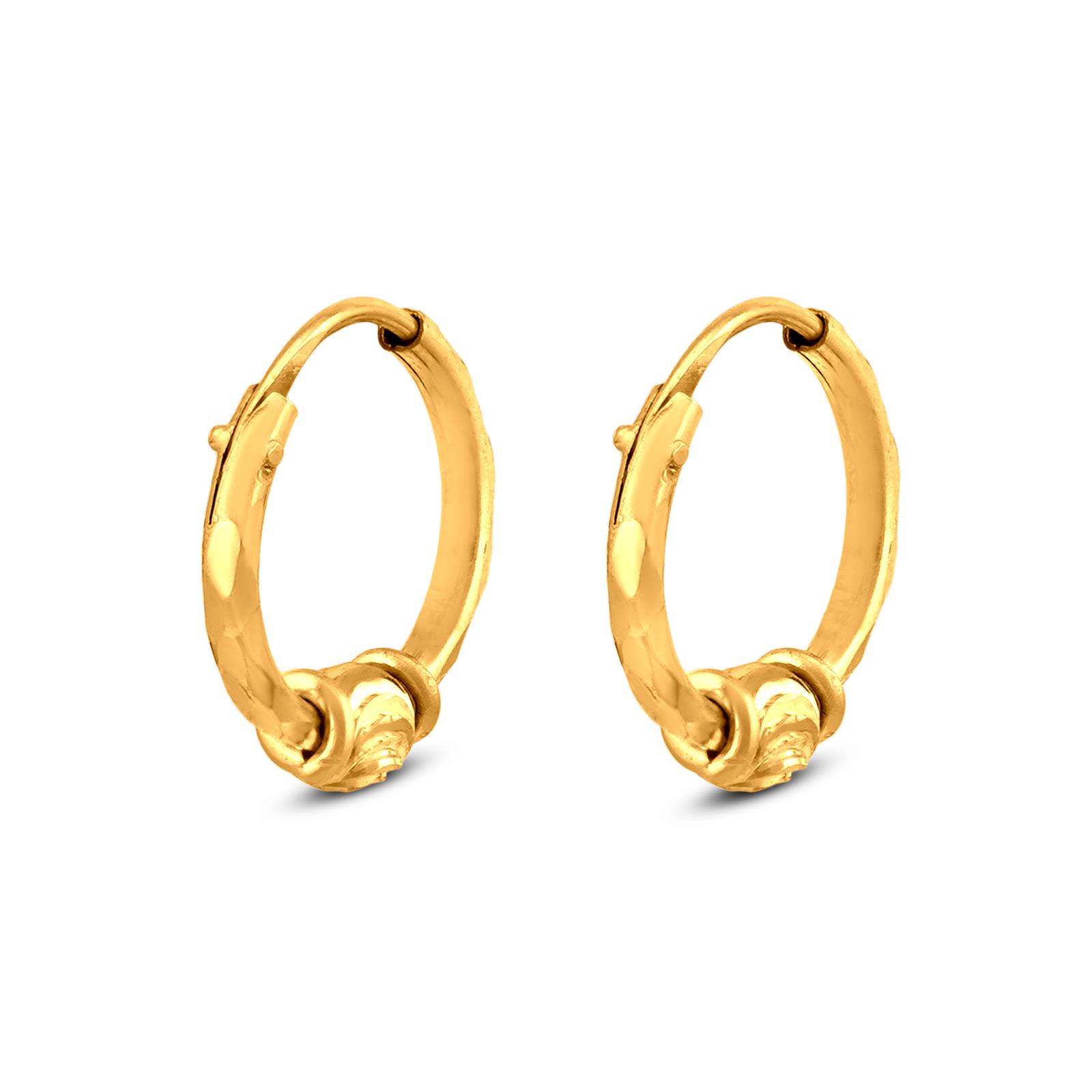 22K Gold Hoop Earrings | Raj Jewels