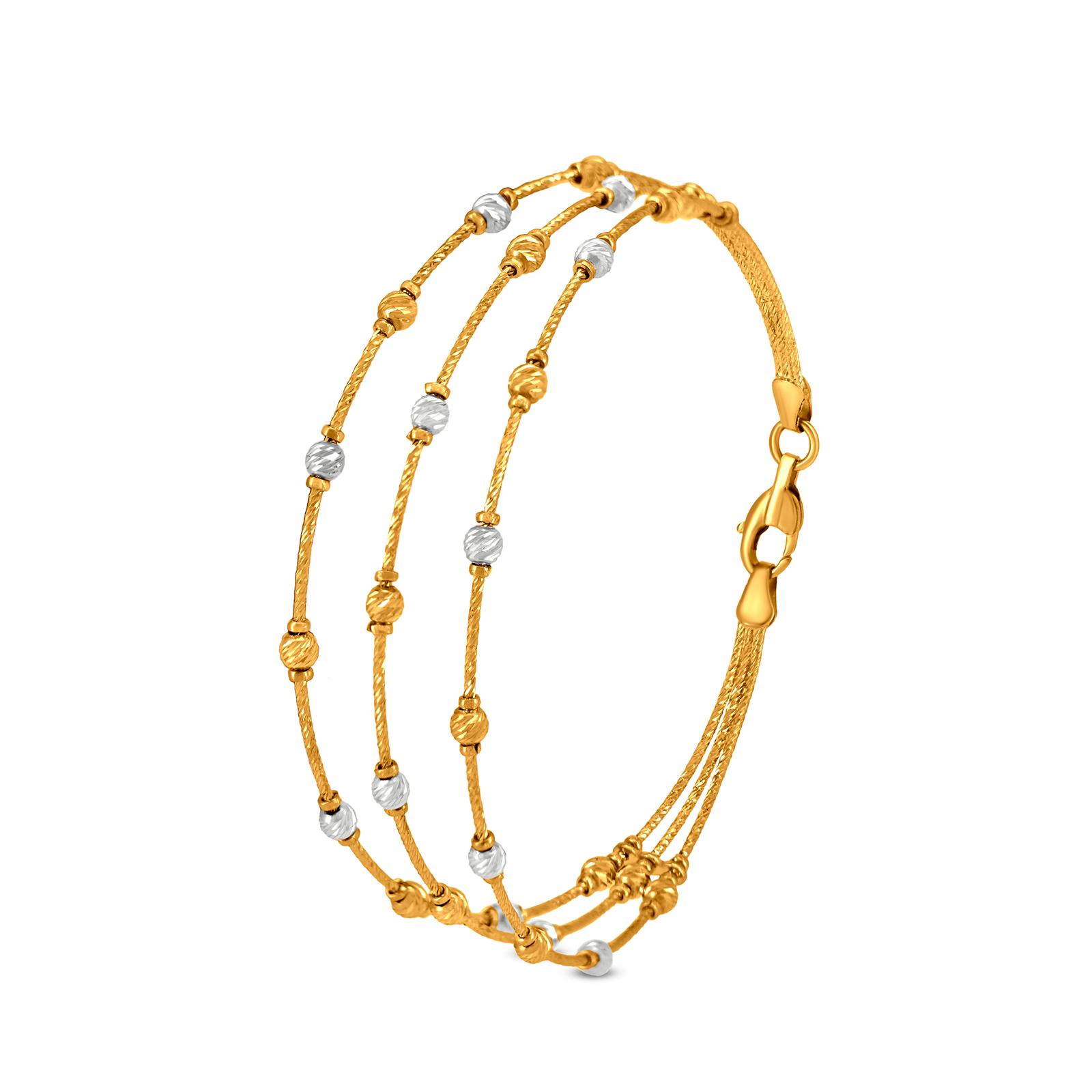 14 Karat Gold Filled Bead Bracelets | Custom Bead Sizes| The Andrea –  Stacks by Steph
