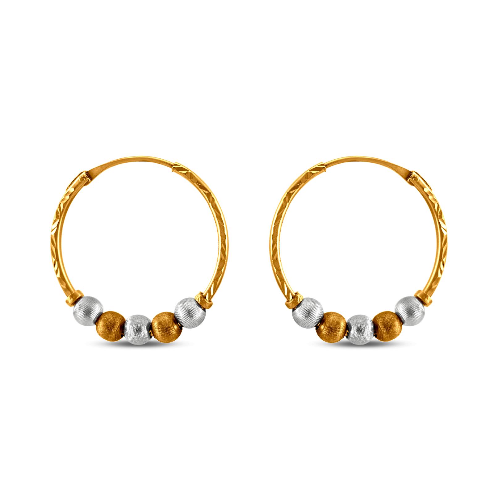 Gold tone hoop on sale earrings