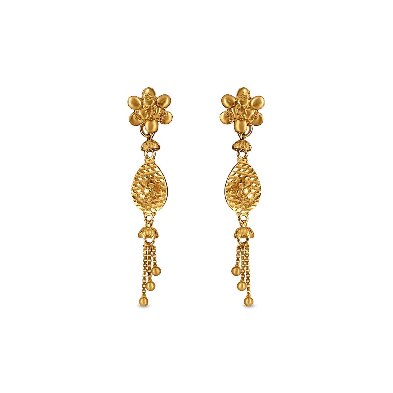 Gireesha Gold Earrings Online Jewellery Shopping India | Yellow Gold 22K |  Candere by Kalyan Jewellers