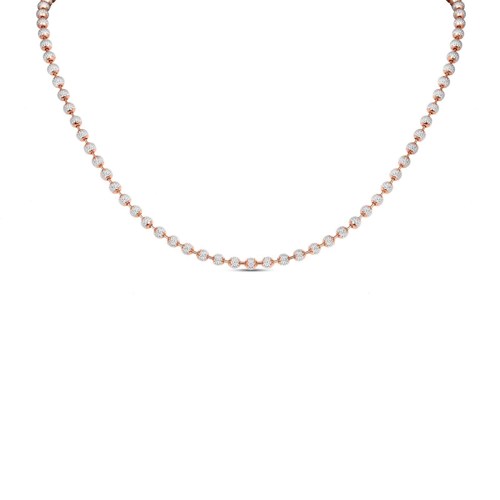 Rose gold deals bead necklace