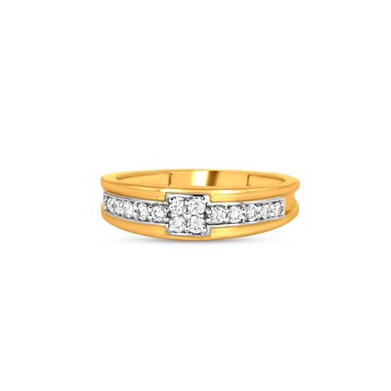 Diamond Ring (0.16 Ct) In 18Kt Gold (4.028 Gram) For Men | Mohan Jewellery