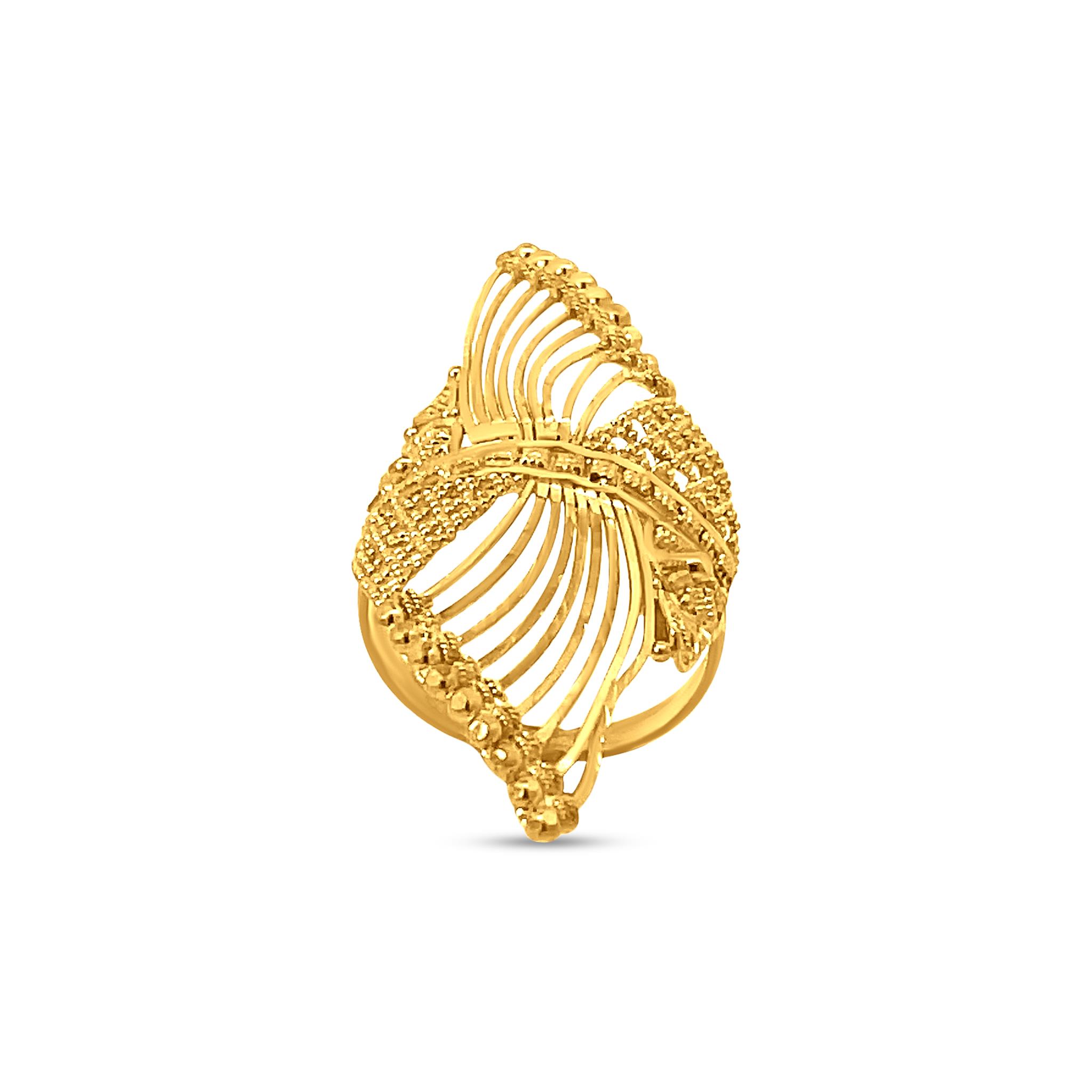 Gold New Design Stone K Letter Ring