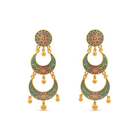 Chandbali Design Earrings- South India Jewels- Online Shop