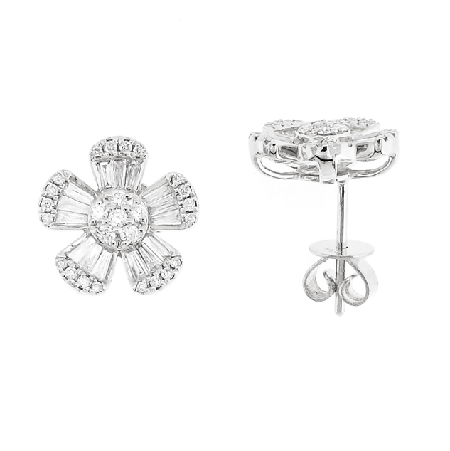 Louis Vuitton Flower Dangle Earrings 18K White Gold with Diamonds White  gold 21548021