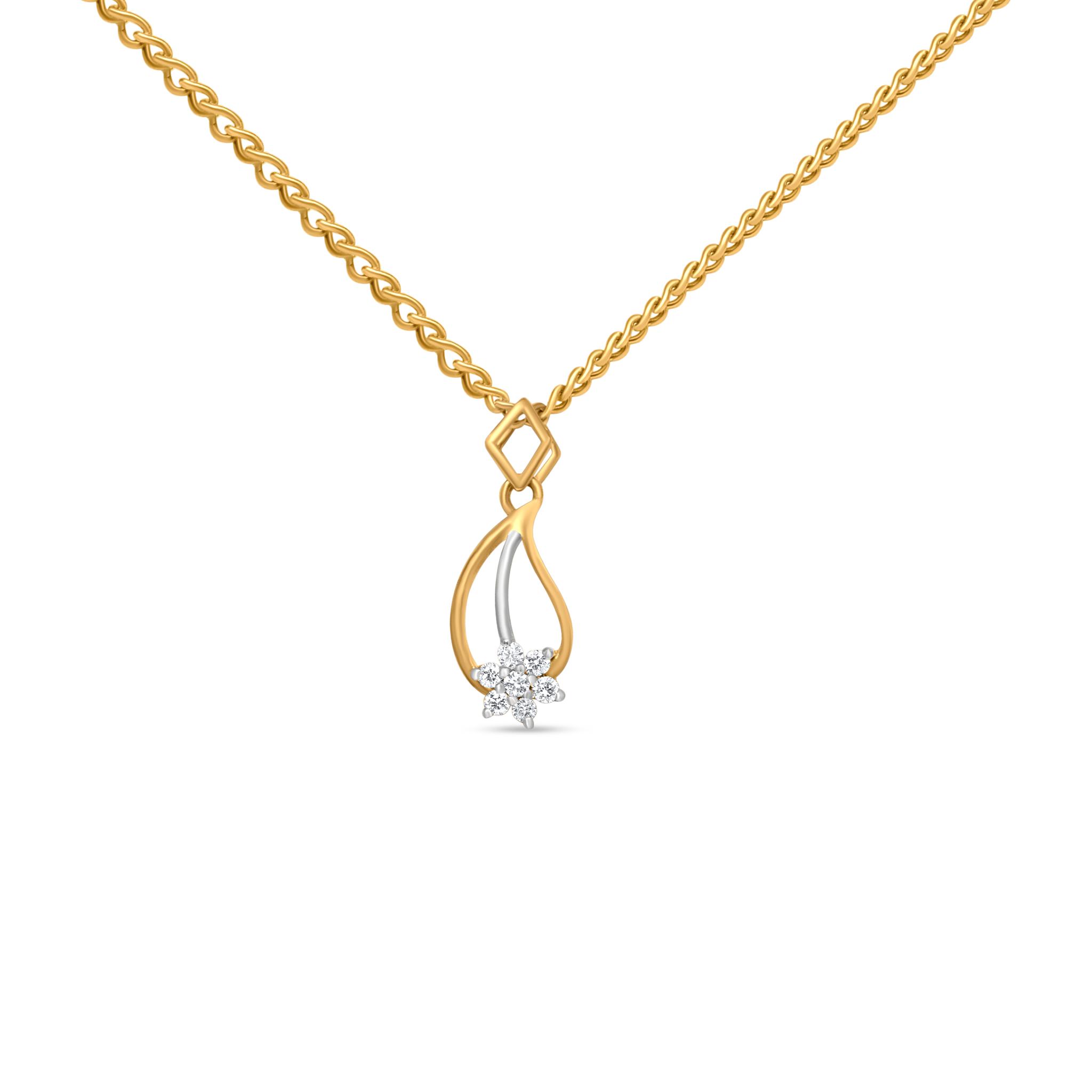 1 CTW Round Caydia Lab Grown Diamond Bezel Set Solitaire Necklace 14K White  Gold Stone Color F | Charles & Colvard