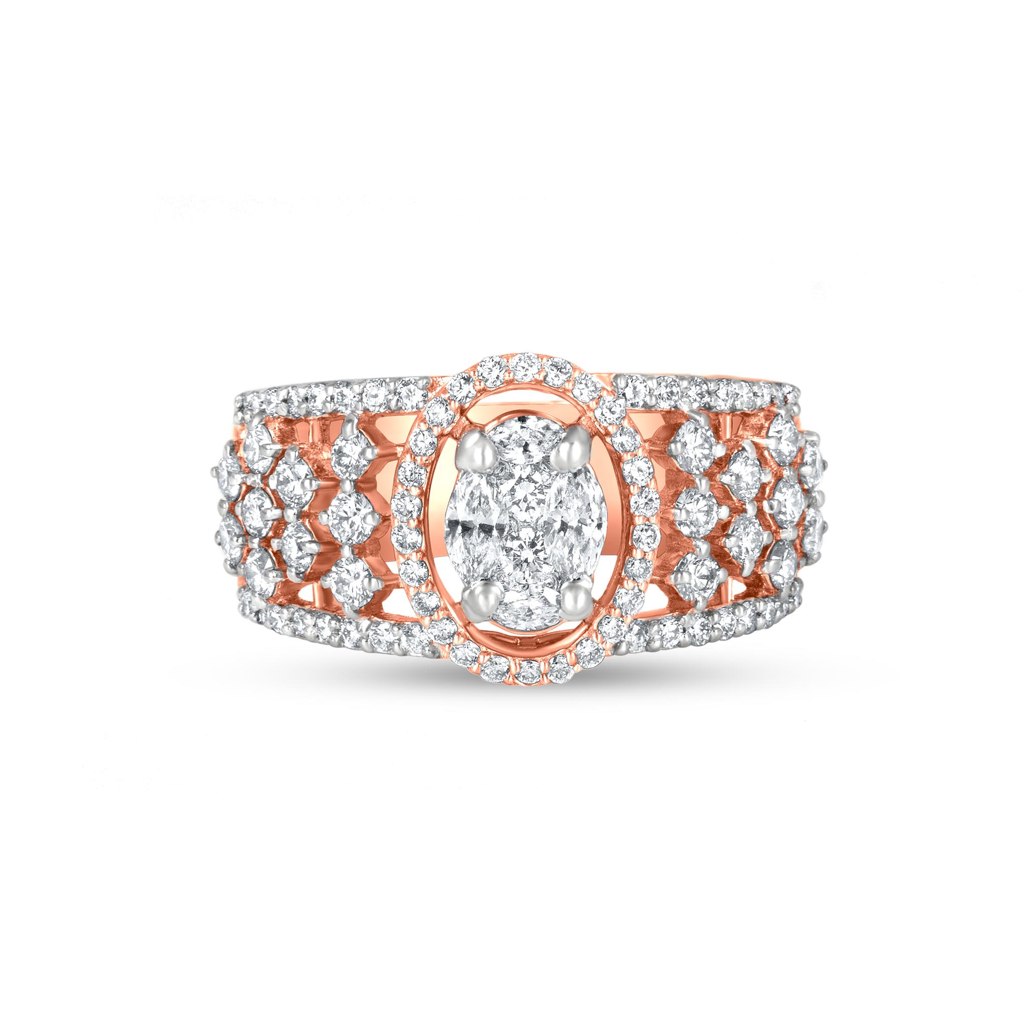 Rose Gold Solitaire Diamond Engagement Ring with Halo | Birks