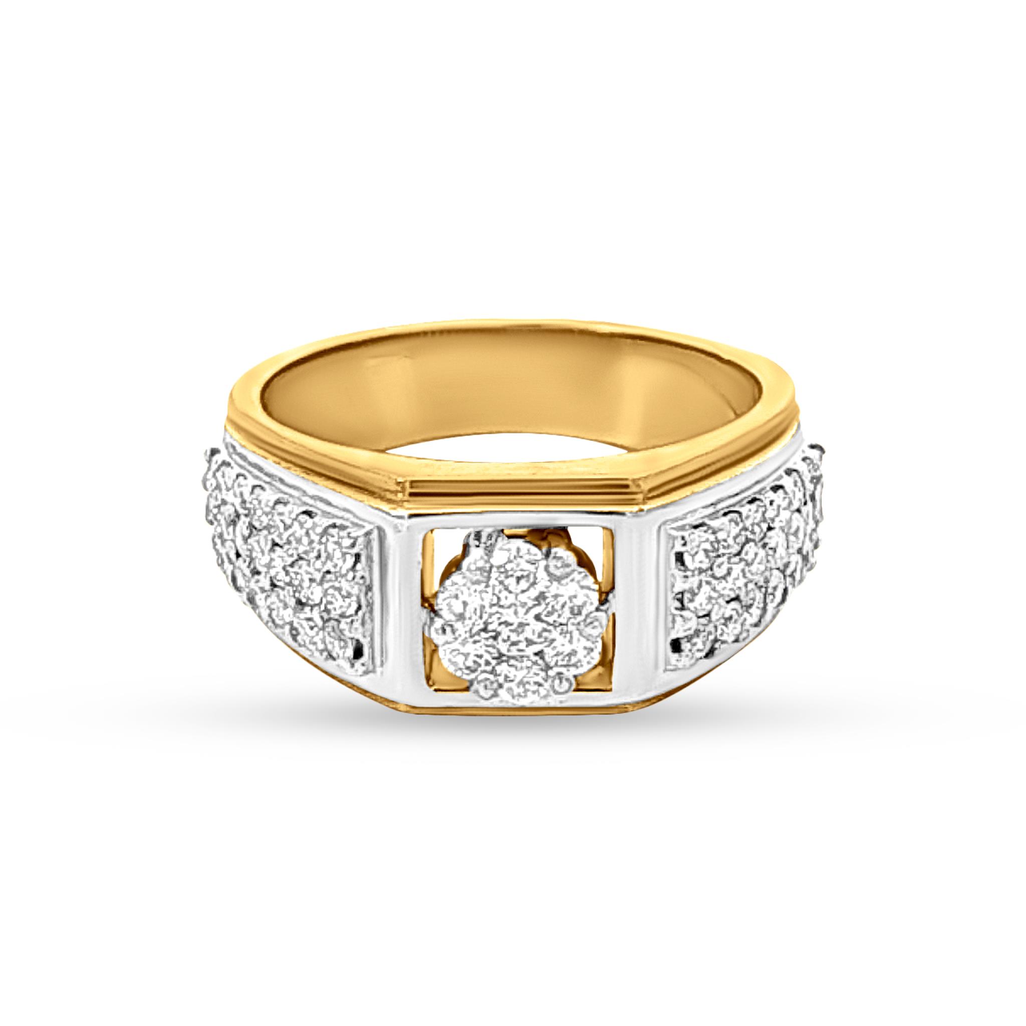 Buy DISHIS 18k BIS Hallmark Yellow Gold Diamond Ring for Women 18 at  Amazon.in