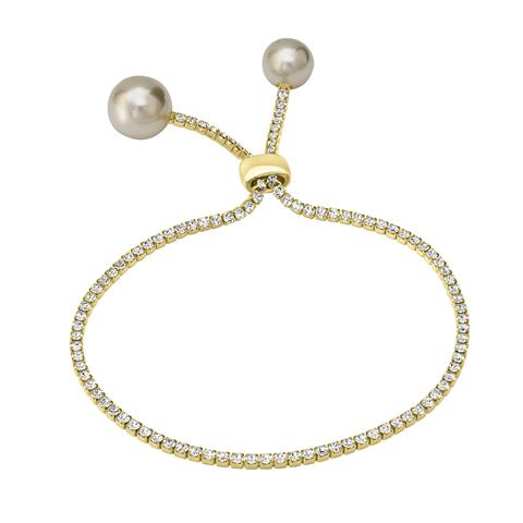 Tokyo Pearl with Oktant Premier Austria Crystal Yellow Gold plated Bracelet
