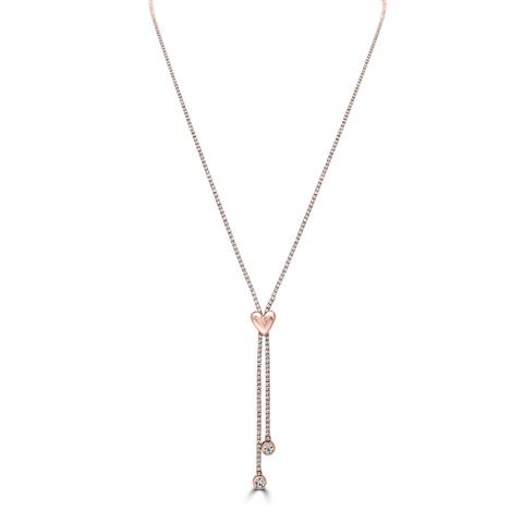 Love Oktant Premier Austria Crystal Rose Gold Adjustable Necklace